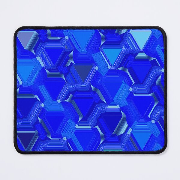 Item preview, bright triangular pattern and design in royal blue designed and sold by mister-john.