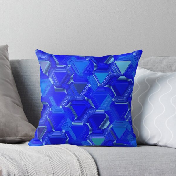 Item preview, bright triangular pattern and design in royal blue designed and sold by mister-john.