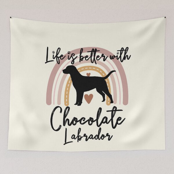 Item preview, Chocolate Labrador Dog Rainbow Aesthetic Boho designed and sold by rafaeltto.