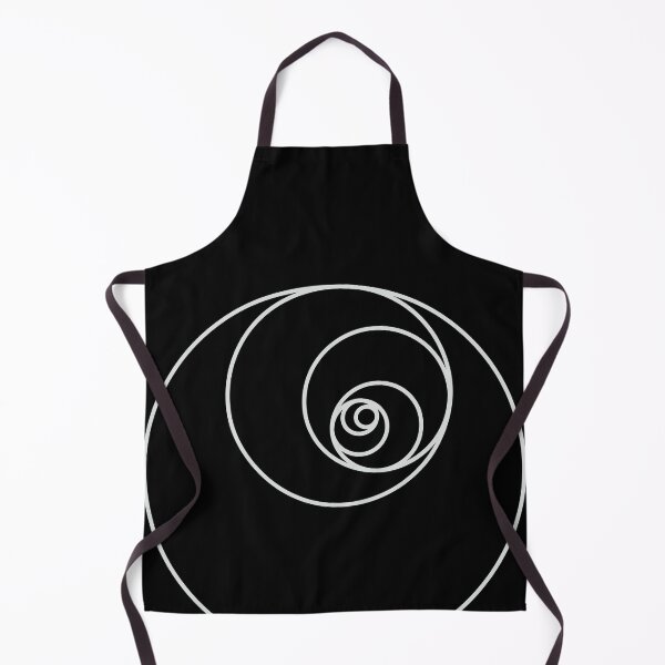 Aperçu de l'œuvre Cercles de séquence de Fibonacci en spirale du nombre d'or noir créée et vendue par ghost888.