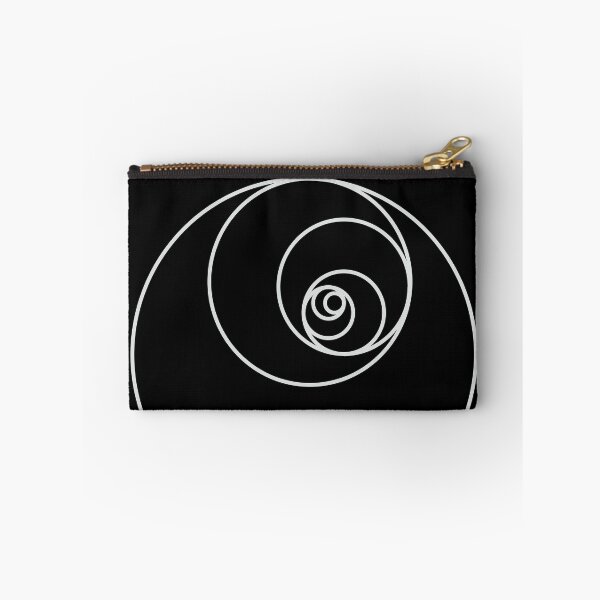 Aperçu de l'œuvre Cercles de séquence de Fibonacci en spirale du nombre d'or noir créée et vendue par ghost888.