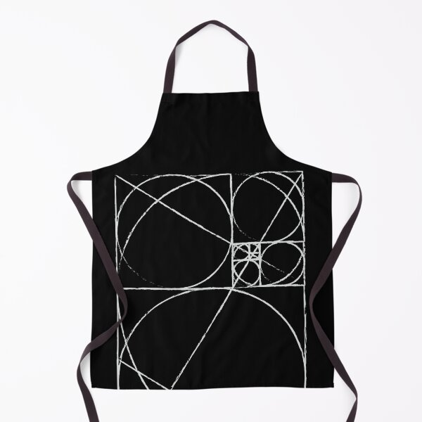 Item preview, Black Golden Ratio Spiral Fibonacci Sequence Circles and Squares designed and sold by ghost888.