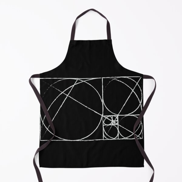 Item preview, Black Golden Ratio Spiral Fibonacci Sequence Circles and Squares designed and sold by ghost888.