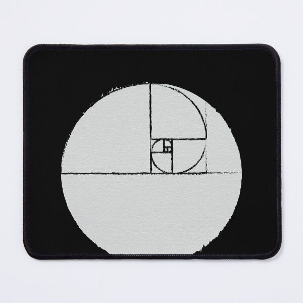 Item preview, White Circle Golden Ratio Spiral Fibonacci Sequence Sketch designed and sold by ghost888.