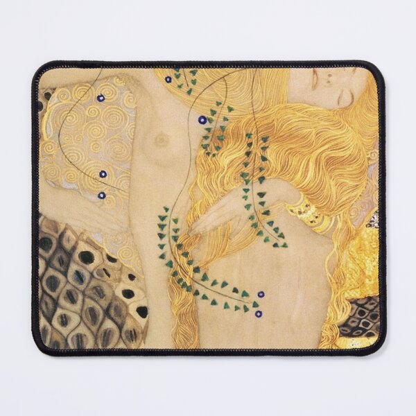 Item preview, Water serpent I by Gustav Klimt  -Gold Mermaid Art Nouveau Symbolism designed and sold by Bebichic.