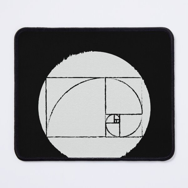 Item preview, White Circle Golden Ratio Spiral Fibonacci Sequence Sketch designed and sold by ghost888.