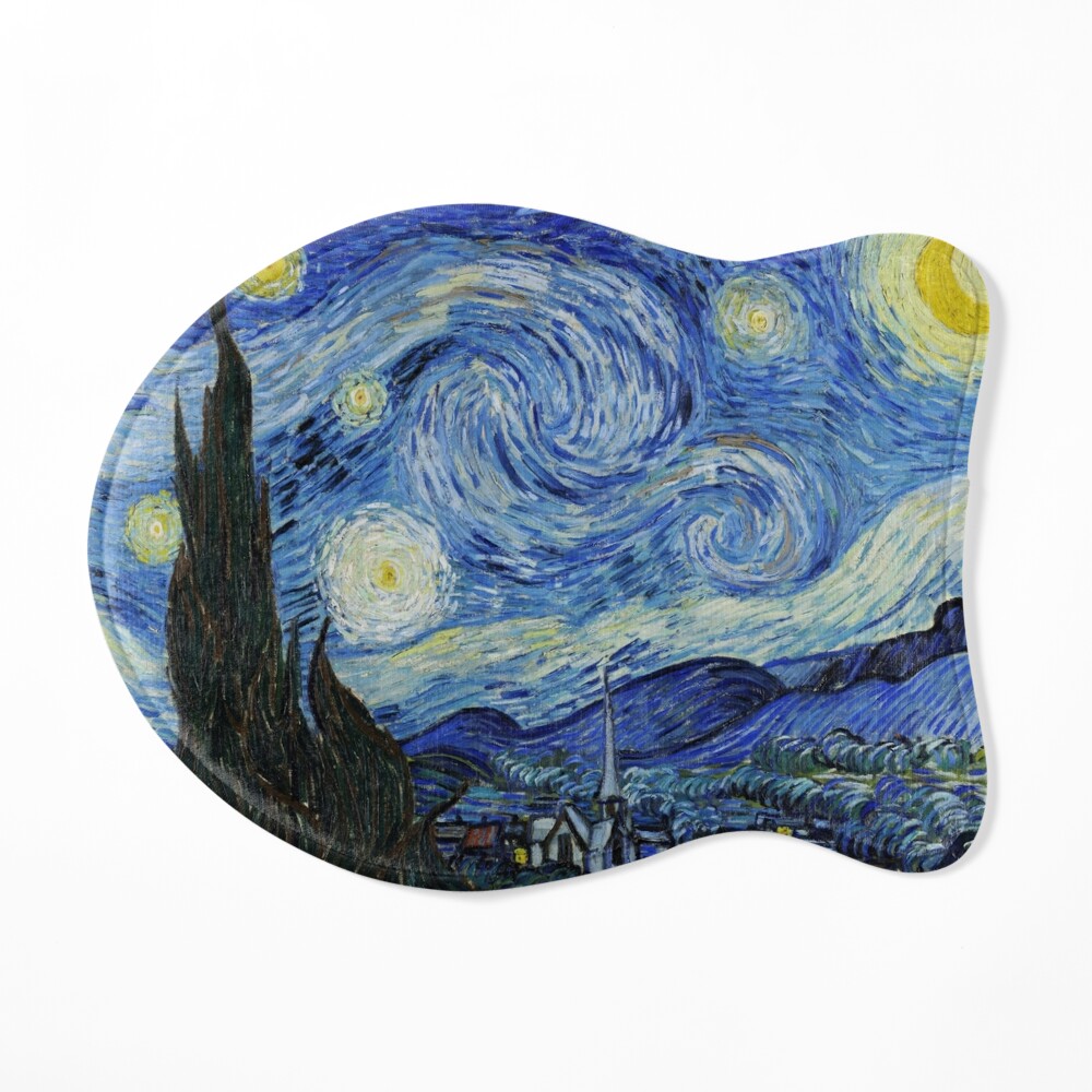 Arte famoso: La noche estrellada Van Gogh forma de corazón elegante bolsa  de mano