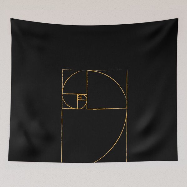 Item preview, Yellow Golden Ratio Spiral Fibonacci Sequence Sketch  designed and sold by ghost888.
