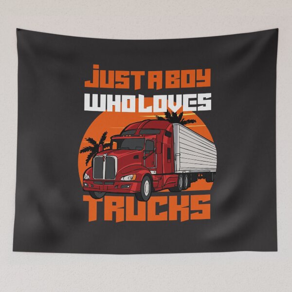 Item preview, Just a boy who loves trucks| Cool colorful truck  designed and sold by Happiness-pills.