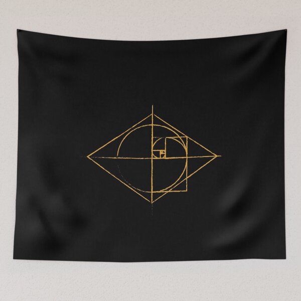 Item preview, Yellow Golden Ratio Spiral Fibonacci Sequence Tattoo Inspired Sketch  designed and sold by ghost888.
