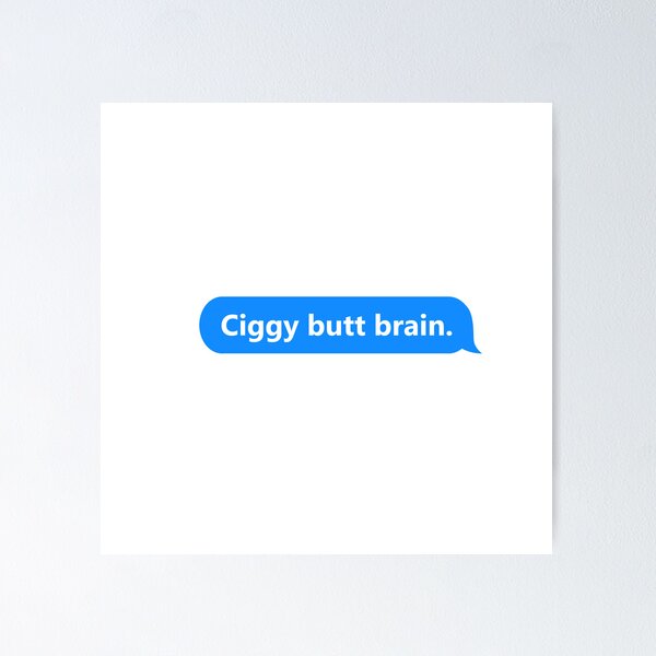 Item preview, Ciggy Butt Brain Sticker  designed and sold by IceyDel.