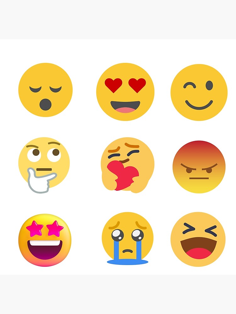 "Random emojis Stickers pack" Poster for Sale by BlackEye28 Redbubble