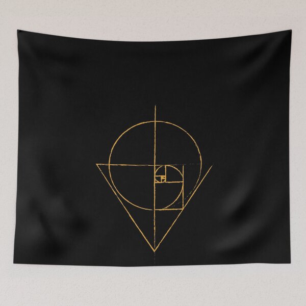Item preview, Yellow Golden Ratio Spiral Fibonacci Sequence Tattoo Inspired Sketch  designed and sold by ghost888.