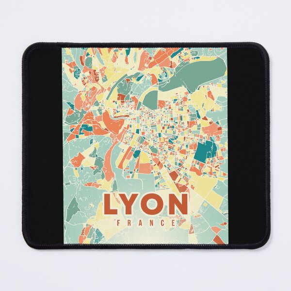 Item preview, Lyon France Map designed and sold by chrlalexandru.
