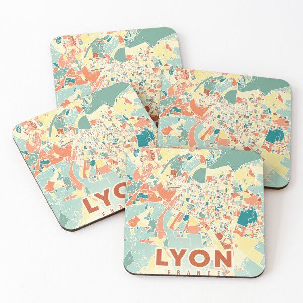 Item preview, Lyon France Map designed and sold by chrlalexandru.