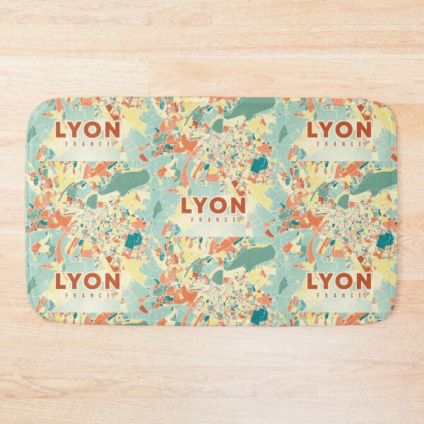 Item preview, Lyon France Map designed and sold by chrlalexandru.
