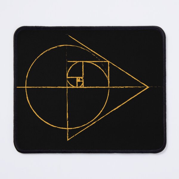 Item preview, Yellow Golden Ratio Spiral Fibonacci Sequence Tattoo Inspired Sketch designed and sold by ghost888.