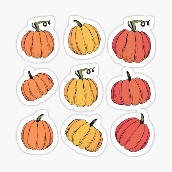 Item preview, Rustic hand drawn fall pumpkin pattern designed and sold by Kamila Nigmatullina.