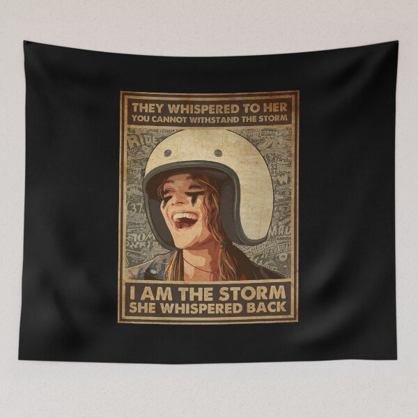 Item preview, Motorcycle Girl Whispered Back I Am A Storm Vintage designed and sold by gaciamingeo12.