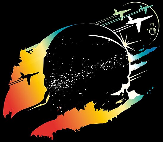 modern artistic colorful astronaut