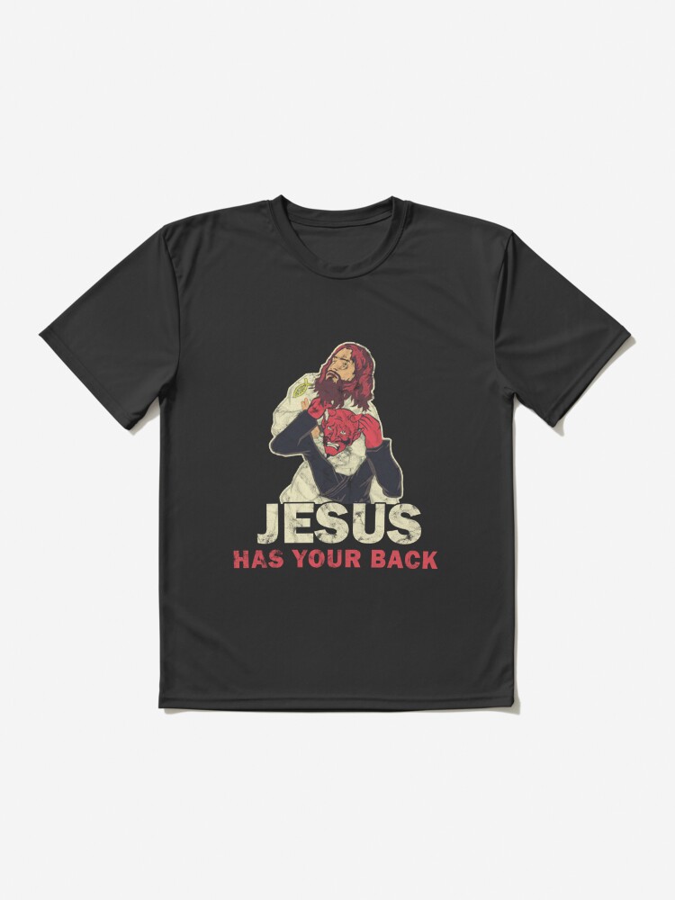 Jesus Has Your Back God Demon Vintage | Active T-Shirt