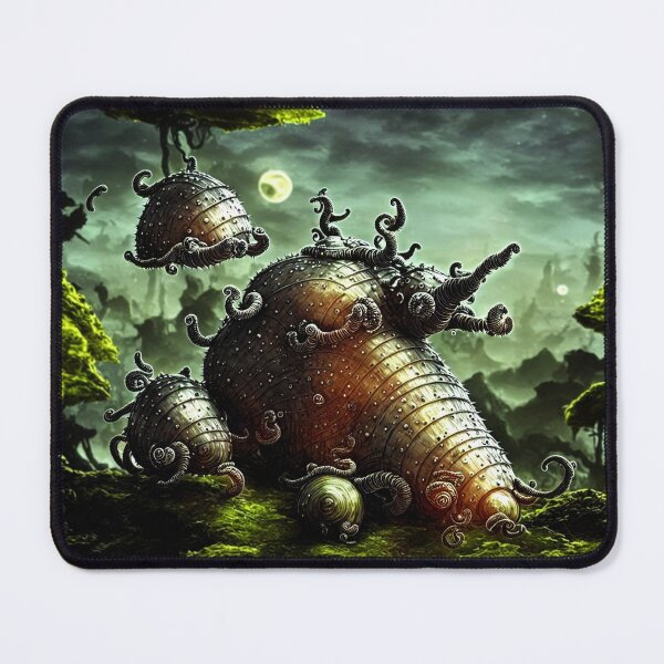 Item preview, A very spiky alien battlesnail with tentacles and friends in alien planet setting I (extra sharp) designed and sold by BrachiaST.