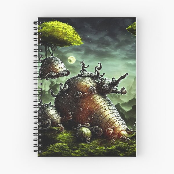 Item preview, A very spiky alien battlesnail with tentacles and friends in alien planet setting I (extra sharp) designed and sold by BrachiaST.