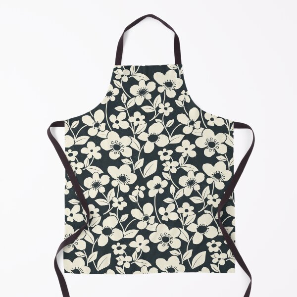 Item preview, Retro Flower Field - Slate Gray designed and sold by appleyards.