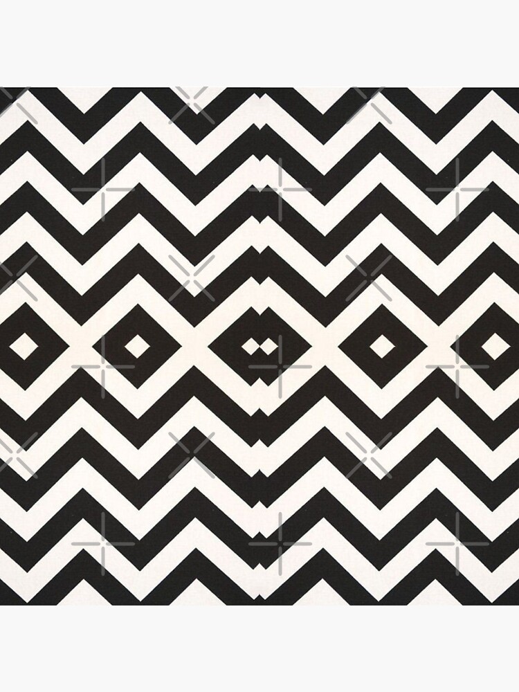 "Black and White Zigzag Lines" Sticker for Sale by PlaidsTartans