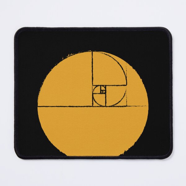 Item preview, Yellow Circle Golden Ratio Spiral Fibonacci Sequence Sketch designed and sold by ghost888.