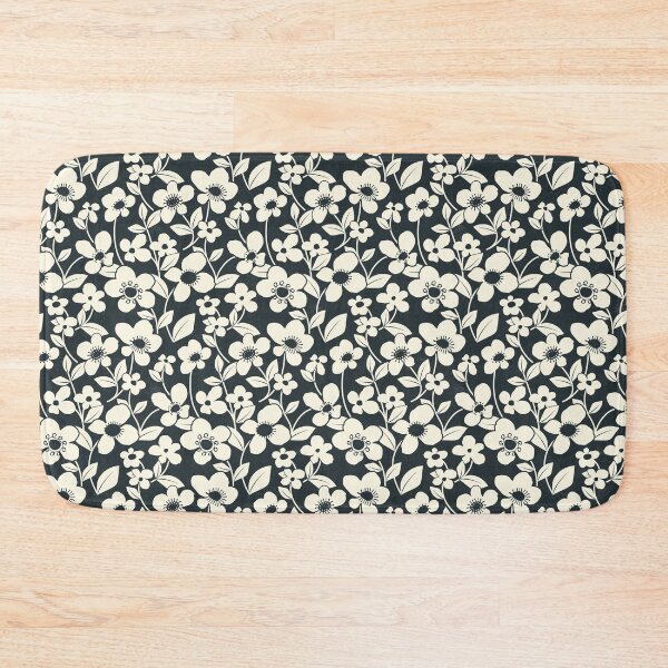 Item preview, Retro Flower Field - Slate Gray designed and sold by appleyards.