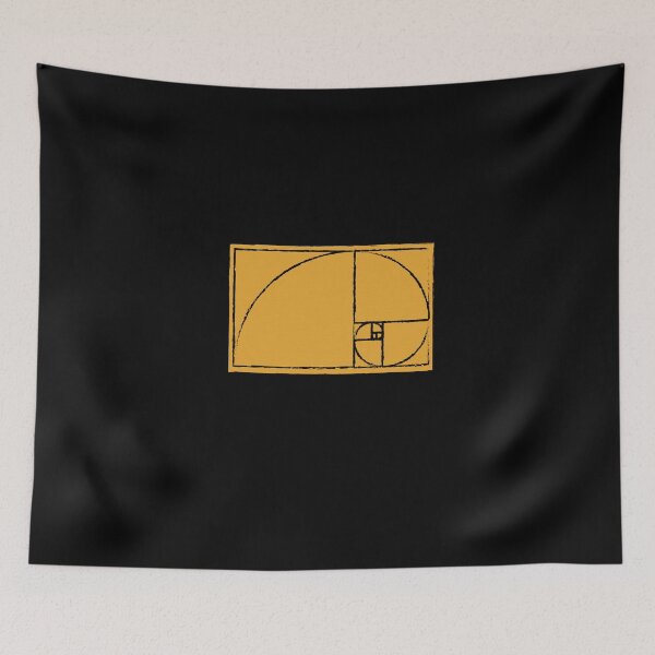Item preview, Yellow  Fibonacci Sequence Sketch Golden Ratio Spiral  designed and sold by ghost888.