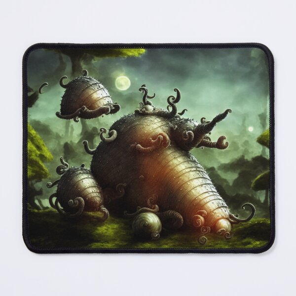 Item preview, A very spiky alien battlesnail with tentacles and friends in alien planet setting II (soft touch) designed and sold by BrachiaST.