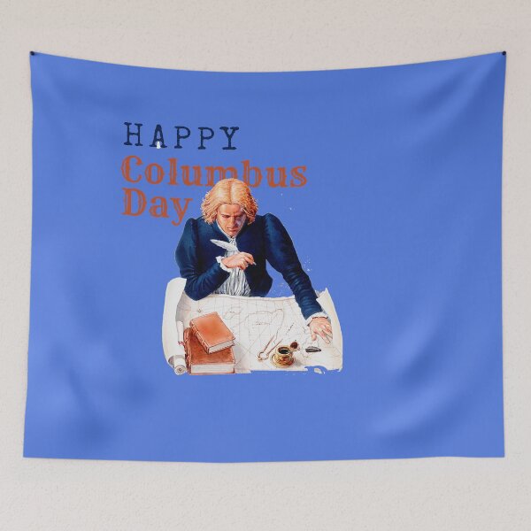 Item preview, Christopher Columbus happy day Flag Classic T-Shirt happy columbus day sticker  designed and sold by thegoatsart.