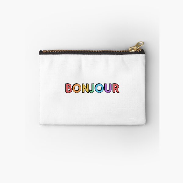 Item preview,  BONJOUR - French for good day, good morning  rainbow text designed and sold by Inspirationmotivation.