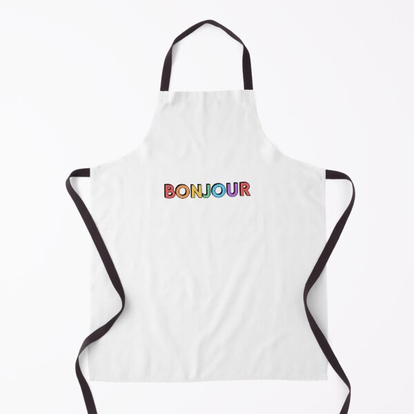 Item preview, BONJOUR - French for good day, good morning rainbow text designed and sold by Inspirationmotivation.