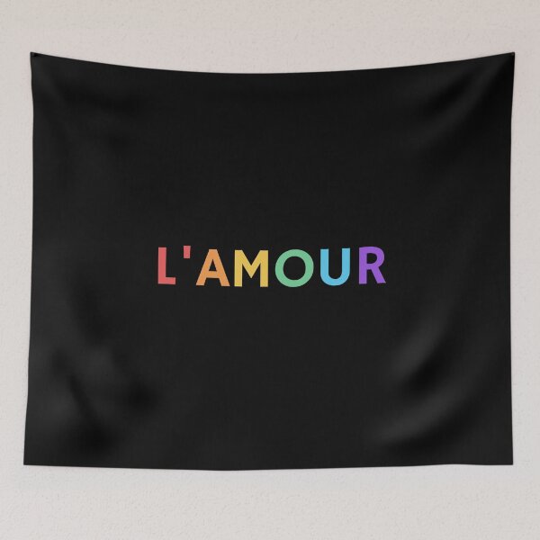 Item preview, LAMOUR  - Love in French -  rainbow text designed and sold by Inspirationmotivation.