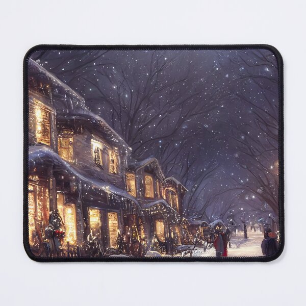 Item preview, Victorian Vintage Style Village in Winter Christmas Eve and it's Snowing Victoriana designed and sold by CGSGraphics.