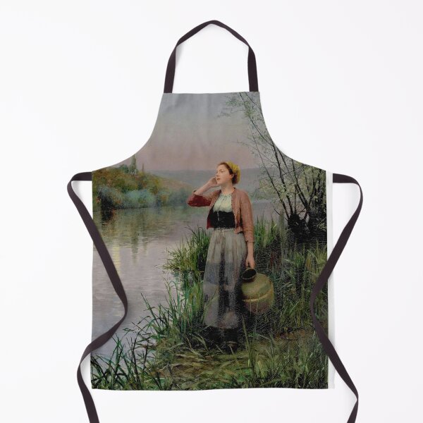 Item preview, HAILING THE FERRY : Vintage 1893 Young Woman Oil Painting Print designed and sold by posterbobs.