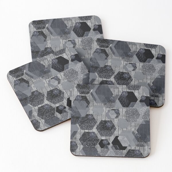 Item preview, Abstract geometric pattern, black and gray background. designed and sold by marinaklykva.