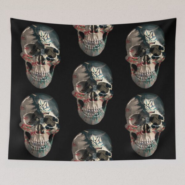 Item preview, Skull with Japanese Oni designed and sold by EvilLeftHand.