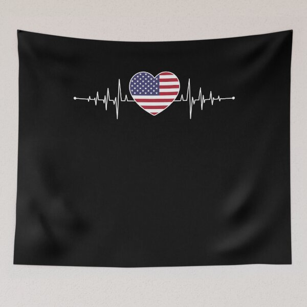 Item preview, USA America Heartbeat USA Flag US American USA designed and sold by Lenny Stahl.