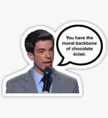 John Mulaney Chocolate Eclair Quote Sticker