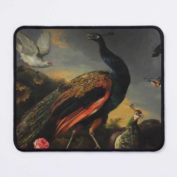 Aperçu de l'œuvre Paons peacock - Peinture Hondecoeter créée et vendue par Bebichic.