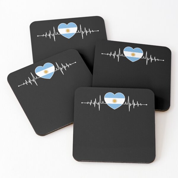 Item preview, Argentina Heartbeat Argentinian Flag Argentines Argentina designed and sold by Lenny Stahl.