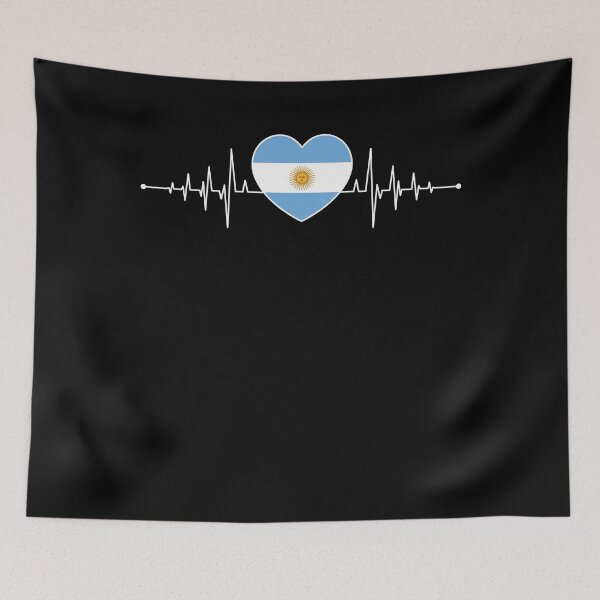 Item preview, Argentina Heartbeat Argentinian Flag Argentines Argentina designed and sold by Lenny Stahl.