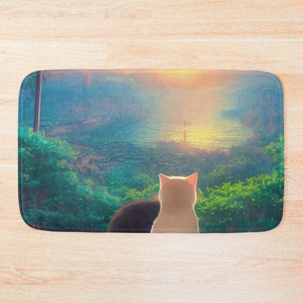Item preview, Cat staring at the sunset Cat couple staring at the sunset designed and sold by aventi24.