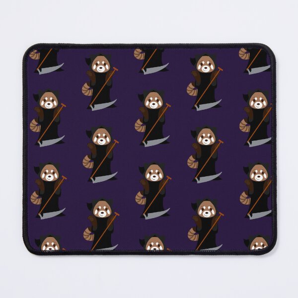 Item preview, Red panda disguised as a grim reaper for Halloween designed and sold by Samuel-Ruhland.