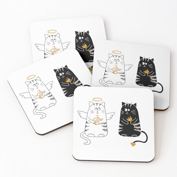 Item preview, White angel and black devil designed and sold by MossyAndPearl.