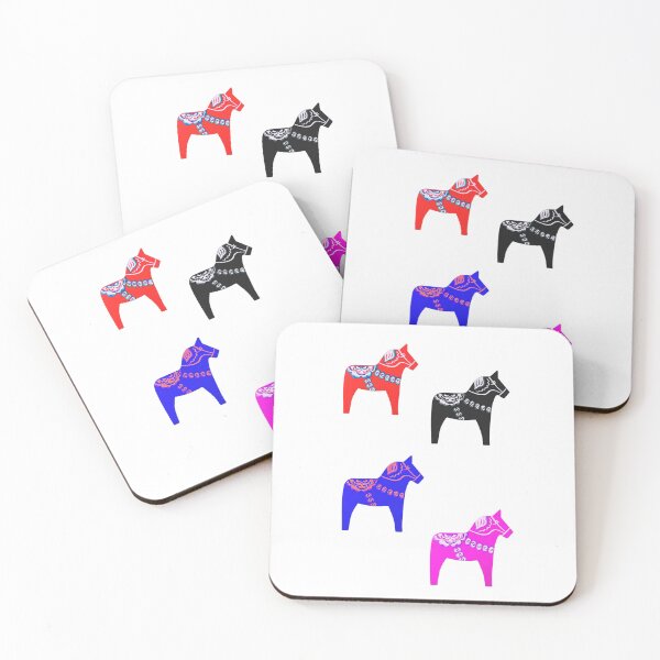Item preview, Dalarna horse set, Dala horse, Dalahäst, Collage, Willow Days designed and sold by avit1.
